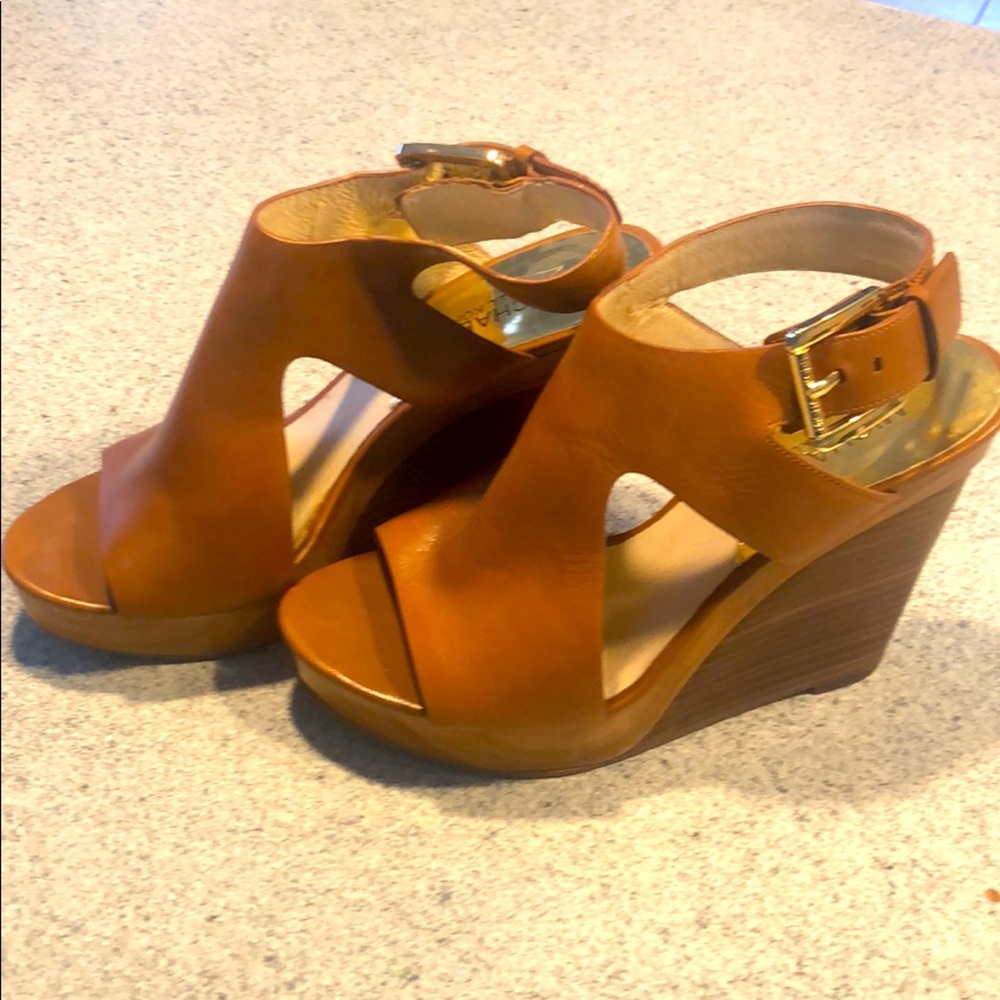 Michael Kors size 7 women’s wedge shoes. 5” heel